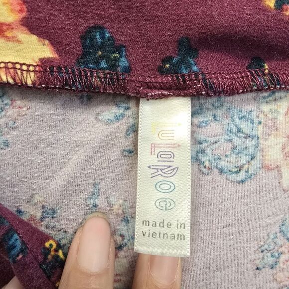 LuLaRoe Women's Leggings One Size Tall & Cury Floral (C4) - Picture 3 of 5